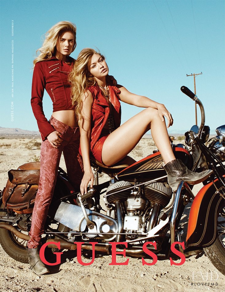 Gigi Hadid featured in  the Guess advertisement for Fall 2013