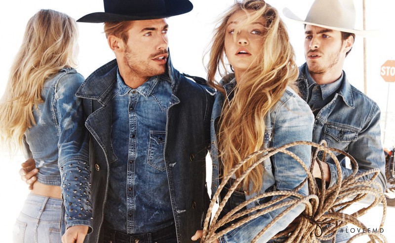 Gigi Hadid featured in  the Guess advertisement for Fall 2013