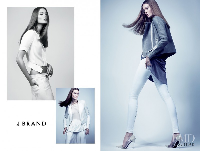 Monika Jagaciak featured in  the J Brand advertisement for Spring/Summer 2013