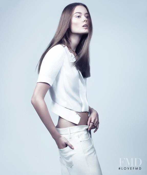 Monika Jagaciak featured in  the J Brand advertisement for Spring/Summer 2013