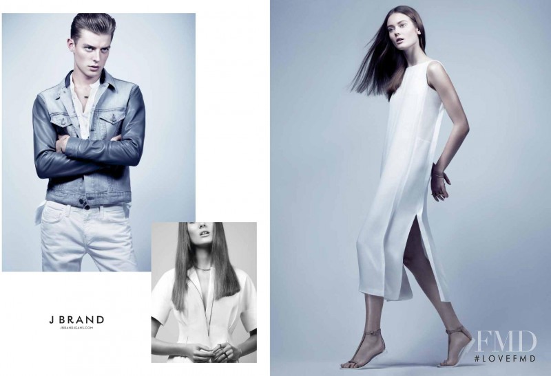 Monika Jagaciak featured in  the J Brand advertisement for Spring/Summer 2013