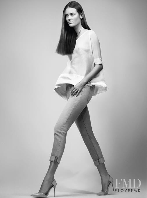 Monika Jagaciak featured in  the J Brand advertisement for Spring/Summer 2013