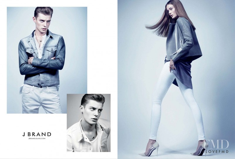 Monika Jagaciak featured in  the J Brand advertisement for Spring/Summer 2013