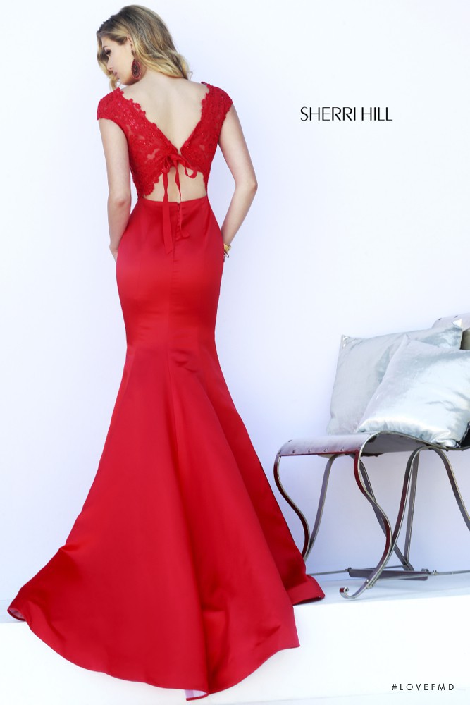 Megan May Williams featured in  the Sherri Hill catalogue for Fall 2014