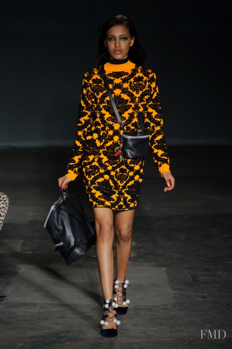 Alewya Demmisse featured in  the House of Holland fashion show for Autumn/Winter 2014