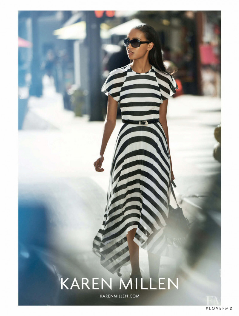 Alewya Demmisse featured in  the Karen Millen advertisement for Spring/Summer 2015