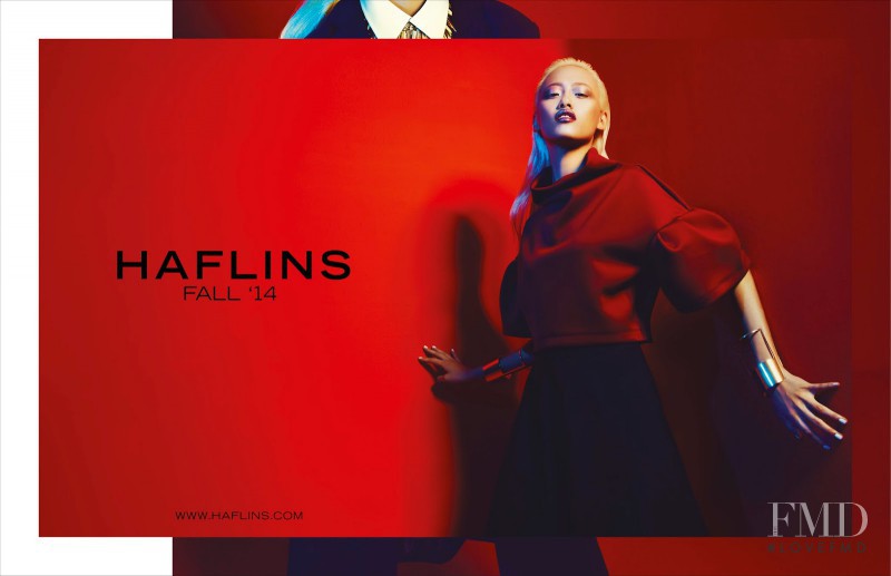 Sheena Yee Liam featured in  the Haflins advertisement for Fall 2014