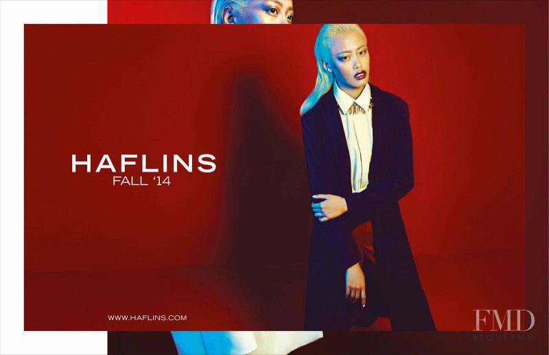 Sheena Yee Liam featured in  the Haflins advertisement for Fall 2014