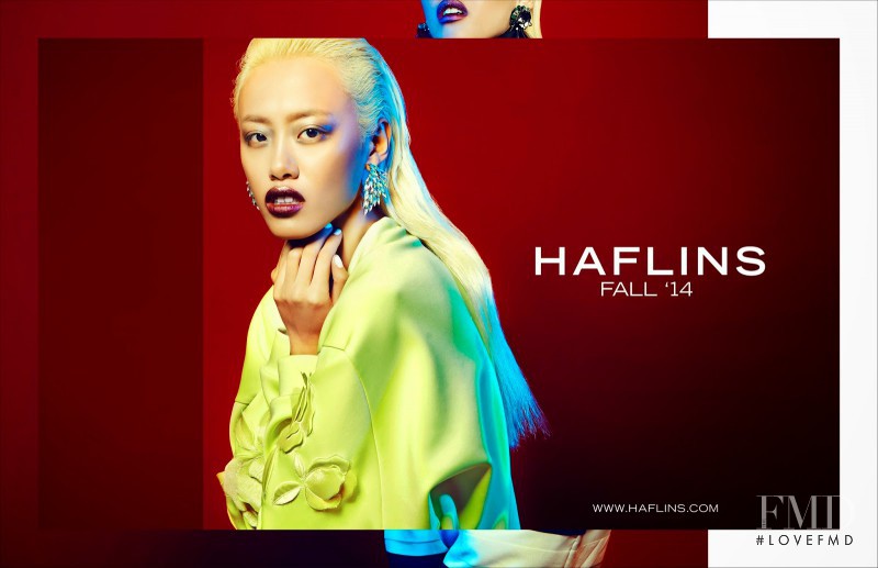 Sheena Yee Liam featured in  the Haflins advertisement for Fall 2014