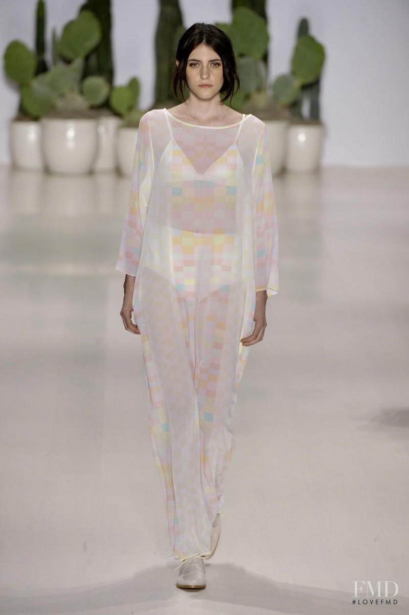 Serena Archetti featured in  the Mara Hoffman fashion show for Spring/Summer 2015