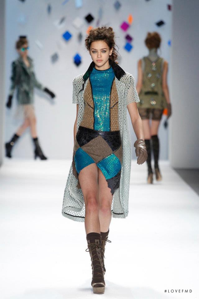 Zhenya Katava featured in  the Custo Barcelona fashion show for Autumn/Winter 2012