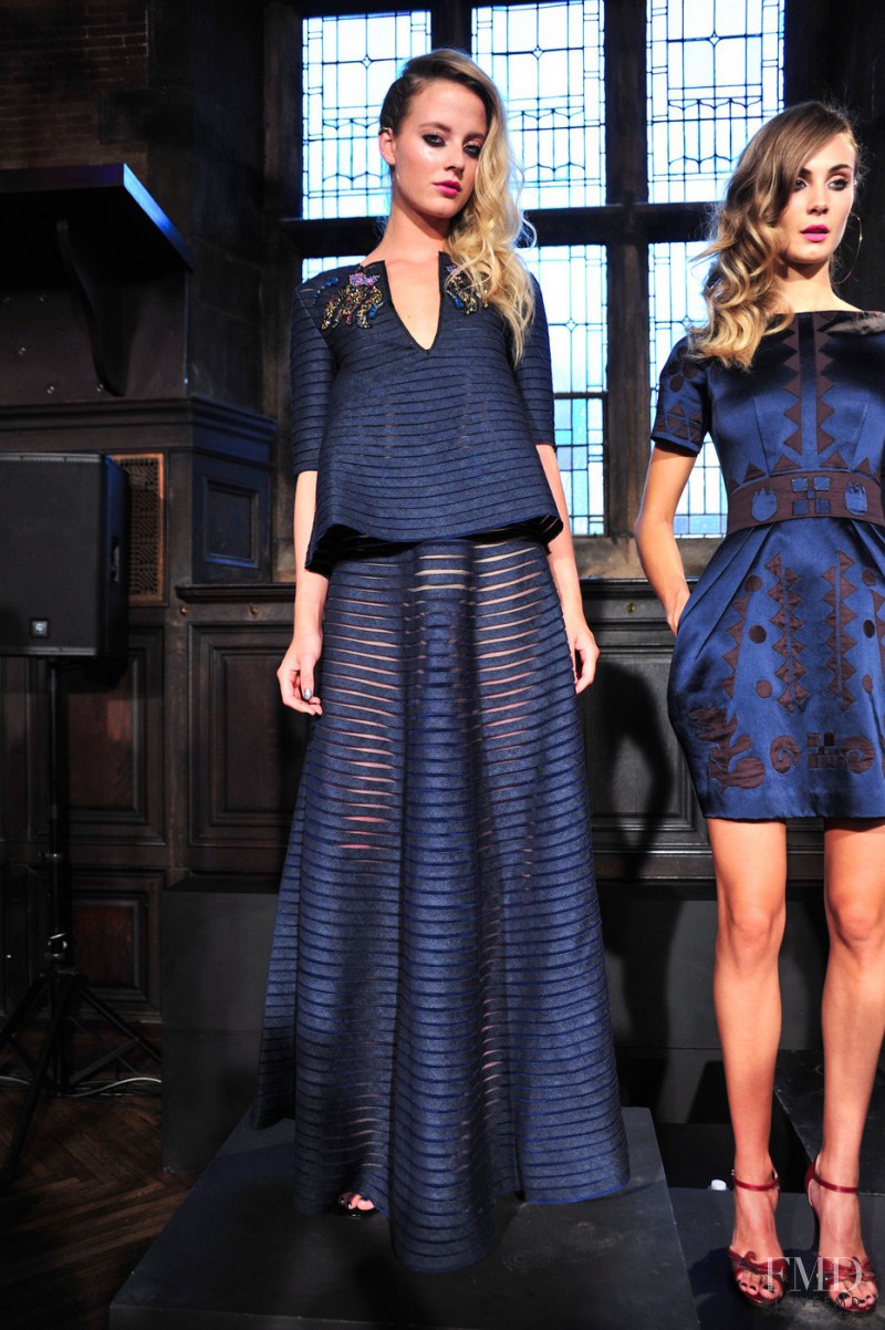 Emily Steel featured in  the Cynthia Rowley fashion show for Spring/Summer 2014
