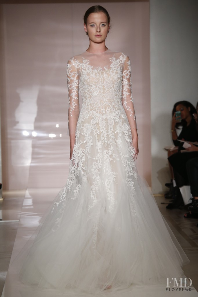 Emily Steel featured in  the Reem Acra Bridal fashion show for Autumn/Winter 2014