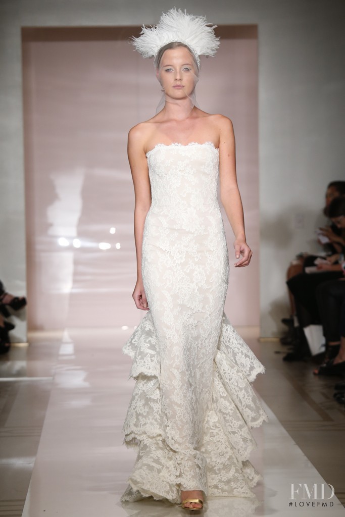 Emily Steel featured in  the Reem Acra Bridal fashion show for Autumn/Winter 2014