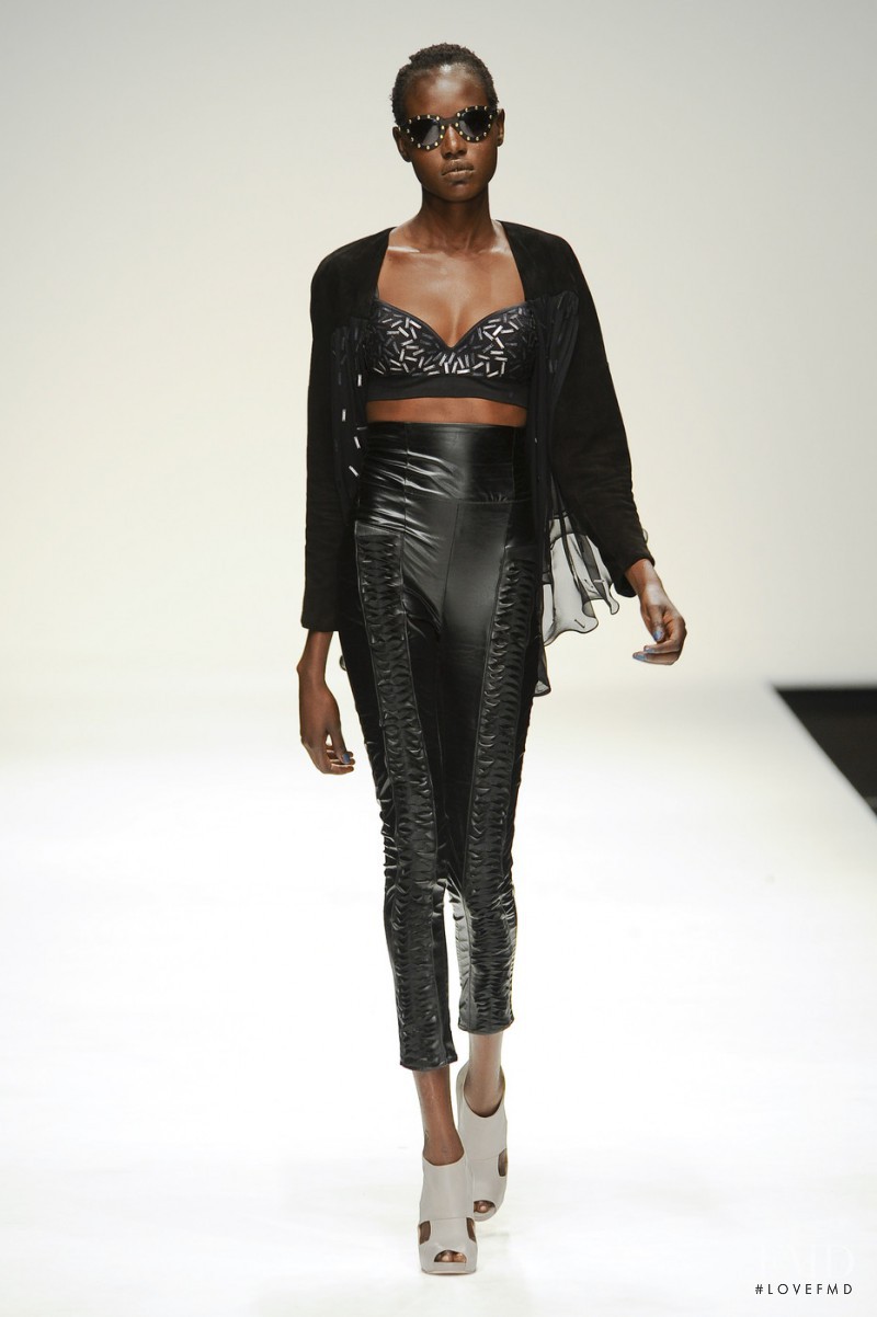 Ajak Deng featured in  the Felder Felder fashion show for Spring/Summer 2011