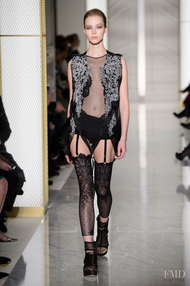 Sasha Luss featured in  the La Perla fashion show for Spring/Summer 2015