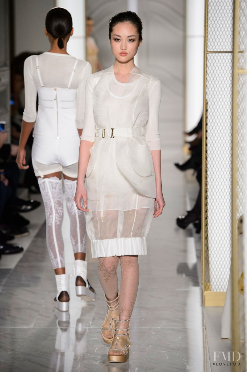 Jing Wen featured in  the La Perla fashion show for Spring/Summer 2015