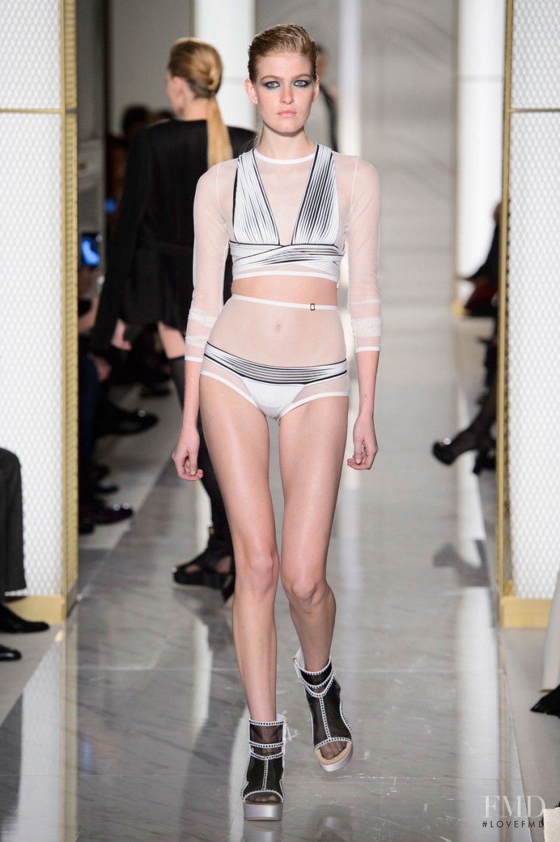 Louise Parker featured in  the La Perla fashion show for Spring/Summer 2015