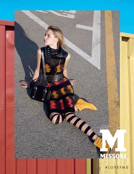 Kirstin Kragh Liljegren featured in  the M Missoni advertisement for Autumn/Winter 2013