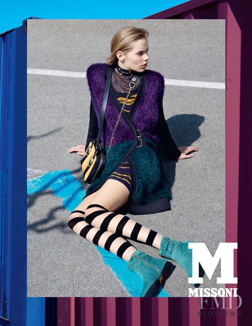 Kirstin Kragh Liljegren featured in  the M Missoni advertisement for Autumn/Winter 2013