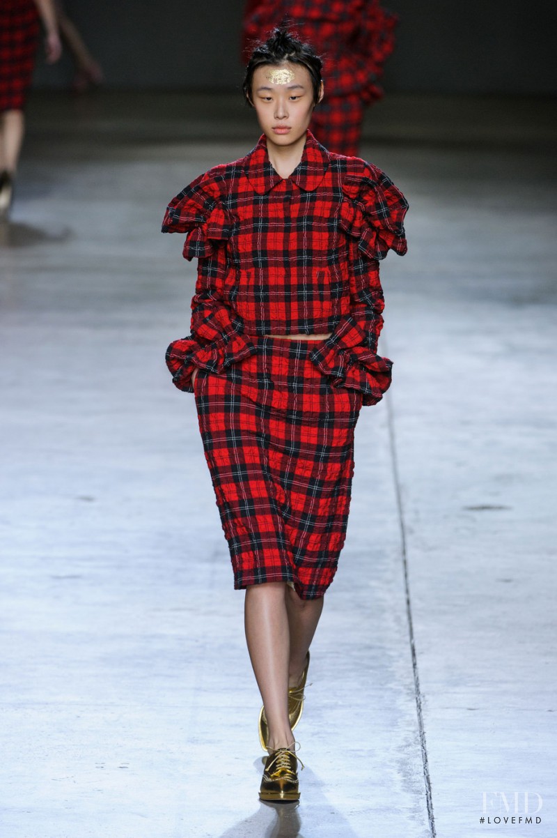 Meng Meng Wei featured in  the Simone Rocha fashion show for Autumn/Winter 2014
