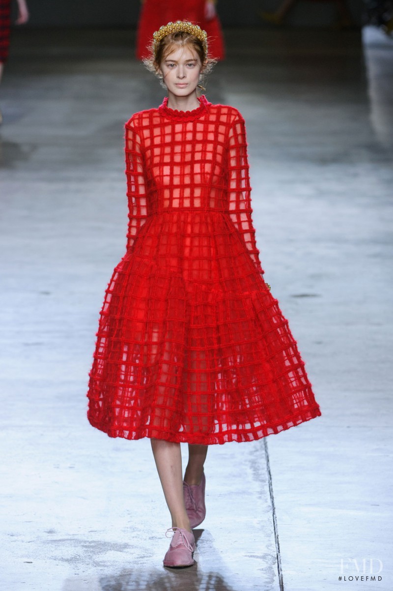 Katya Kuznetsova featured in  the Simone Rocha fashion show for Autumn/Winter 2014