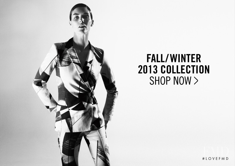 Hilary Rhoda featured in  the Helmut Lang advertisement for Autumn/Winter 2013