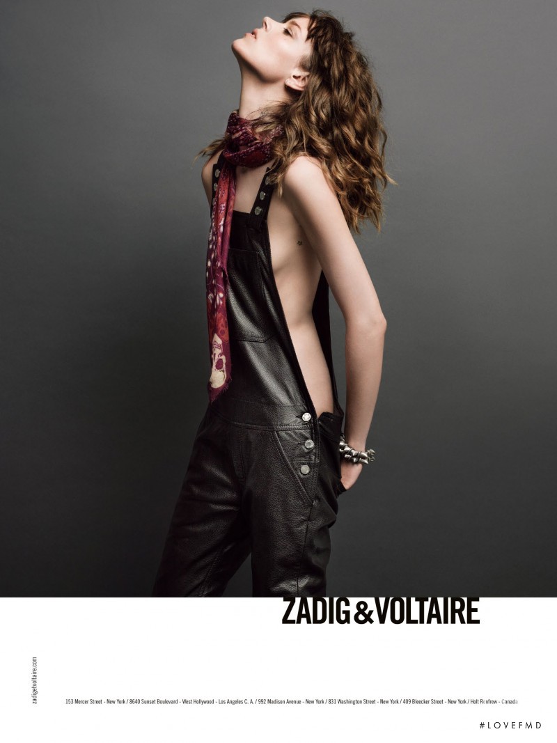 Freja Beha Erichsen featured in  the Zadig & Voltaire advertisement for Autumn/Winter 2013