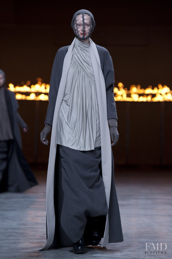 Tatiana Krasikova featured in  the Rick Owens Mountain fashion show for Autumn/Winter 2012