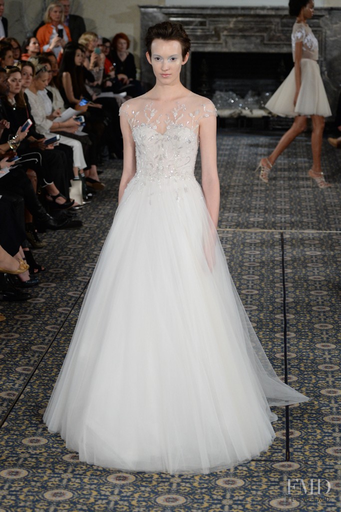 Sarah Bledsoe featured in  the Mira Zwillinger Bridal fashion show for Spring/Summer 2016