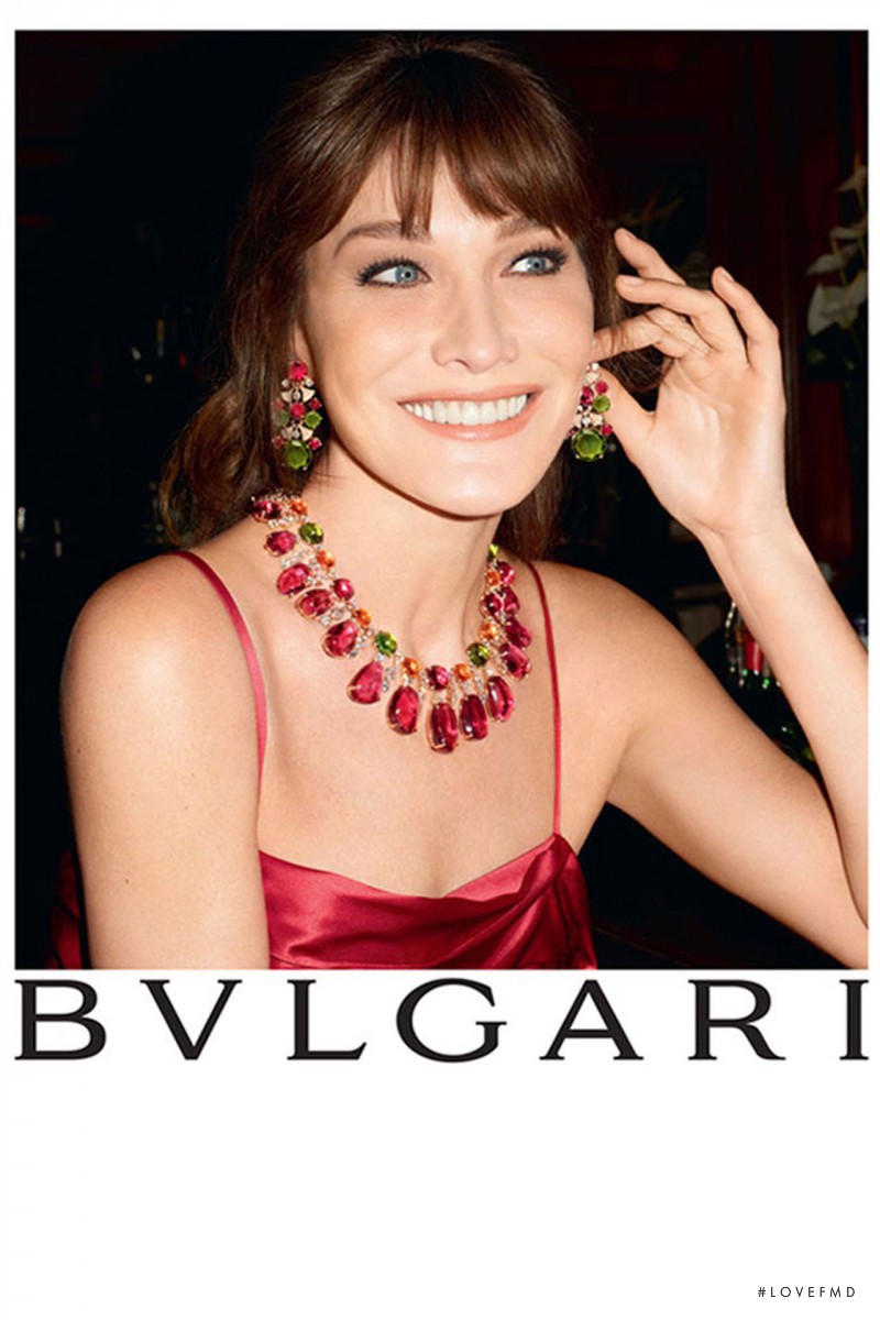 Carla Bruni featured in  the Bulgari advertisement for Autumn/Winter 2013