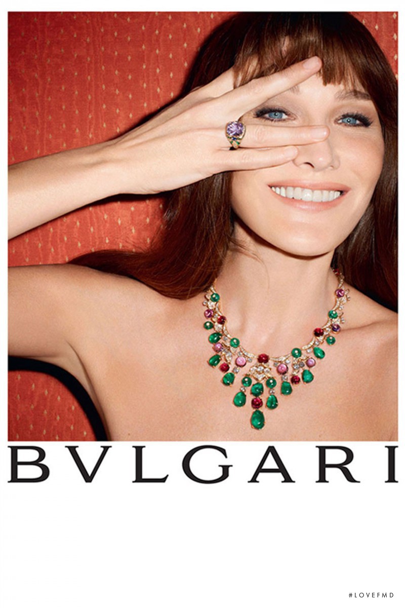 Carla Bruni featured in  the Bulgari advertisement for Autumn/Winter 2013