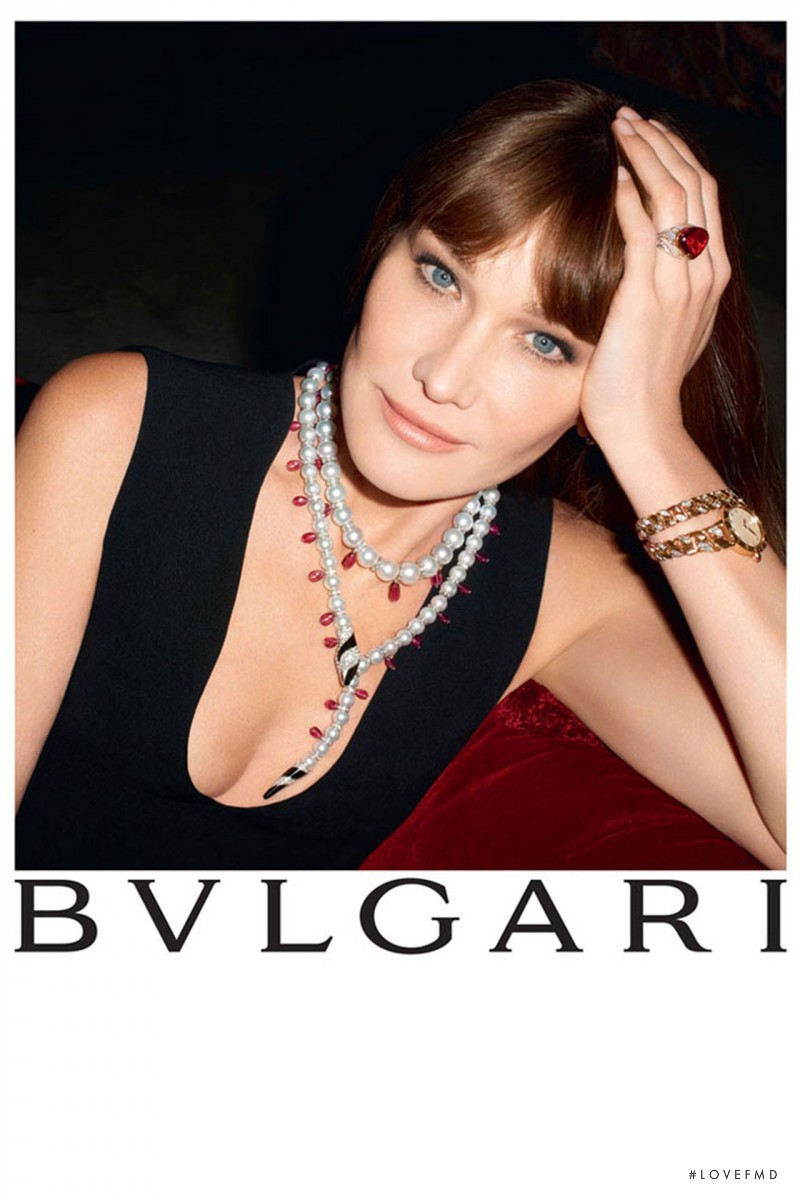 Carla Bruni featured in  the Bulgari advertisement for Autumn/Winter 2013