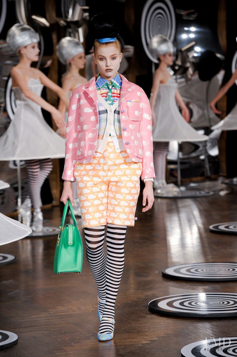 Rachel Hilbert featured in  the Thom Browne fashion show for Spring/Summer 2013