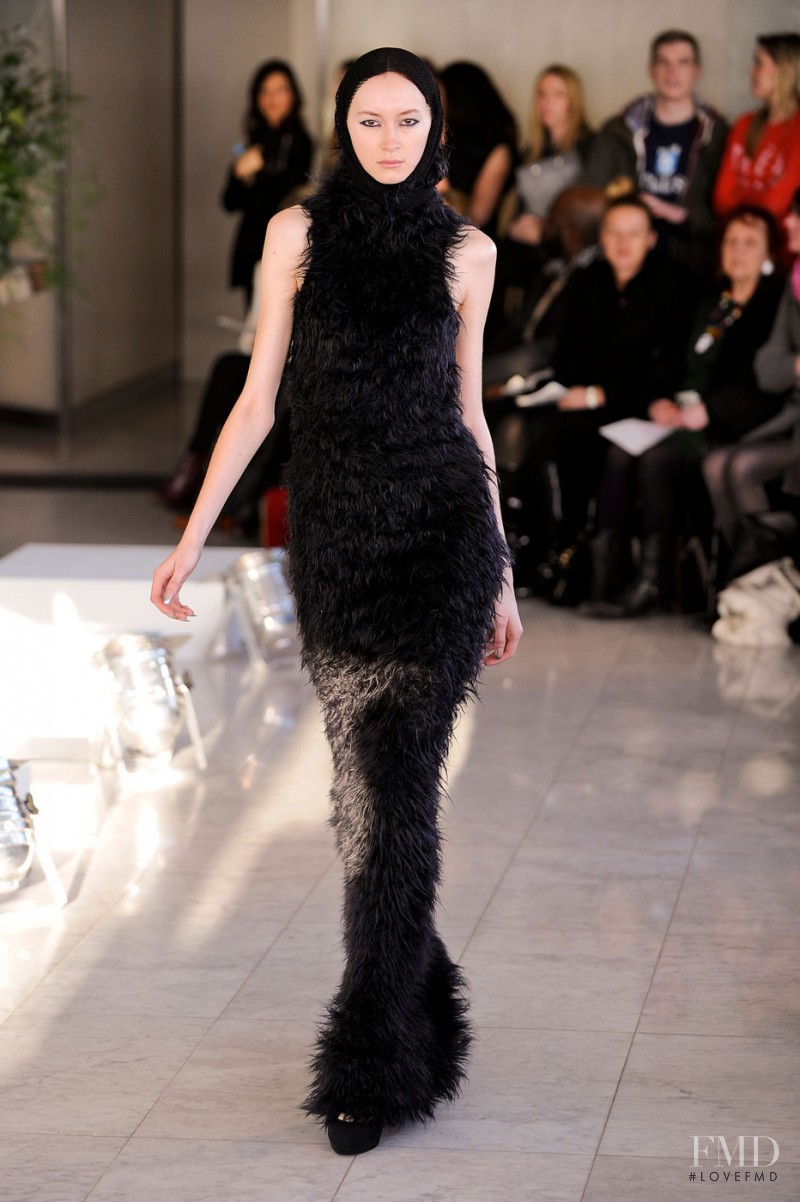 Tatiana Krasikova featured in  the Mark Fast fashion show for Autumn/Winter 2013