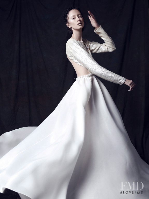 Tatiana Krasikova featured in  the Houghton Bridal Collection lookbook for Spring/Summer 2013