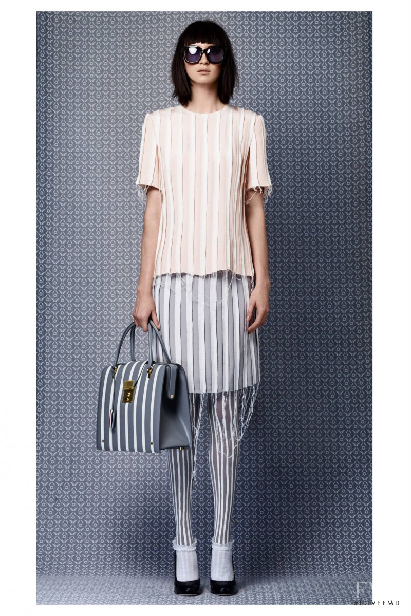 Tatiana Krasikova featured in  the Thom Browne fashion show for Resort 2014