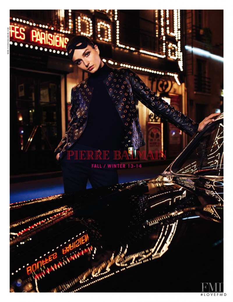 Andreea Diaconu featured in  the Pierre Balmain advertisement for Autumn/Winter 2013