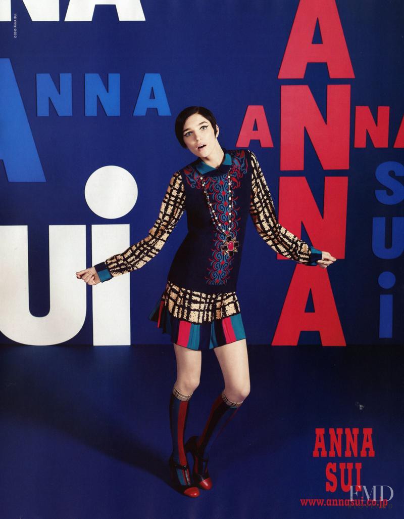 Janice Alida featured in  the Anna Sui advertisement for Autumn/Winter 2013