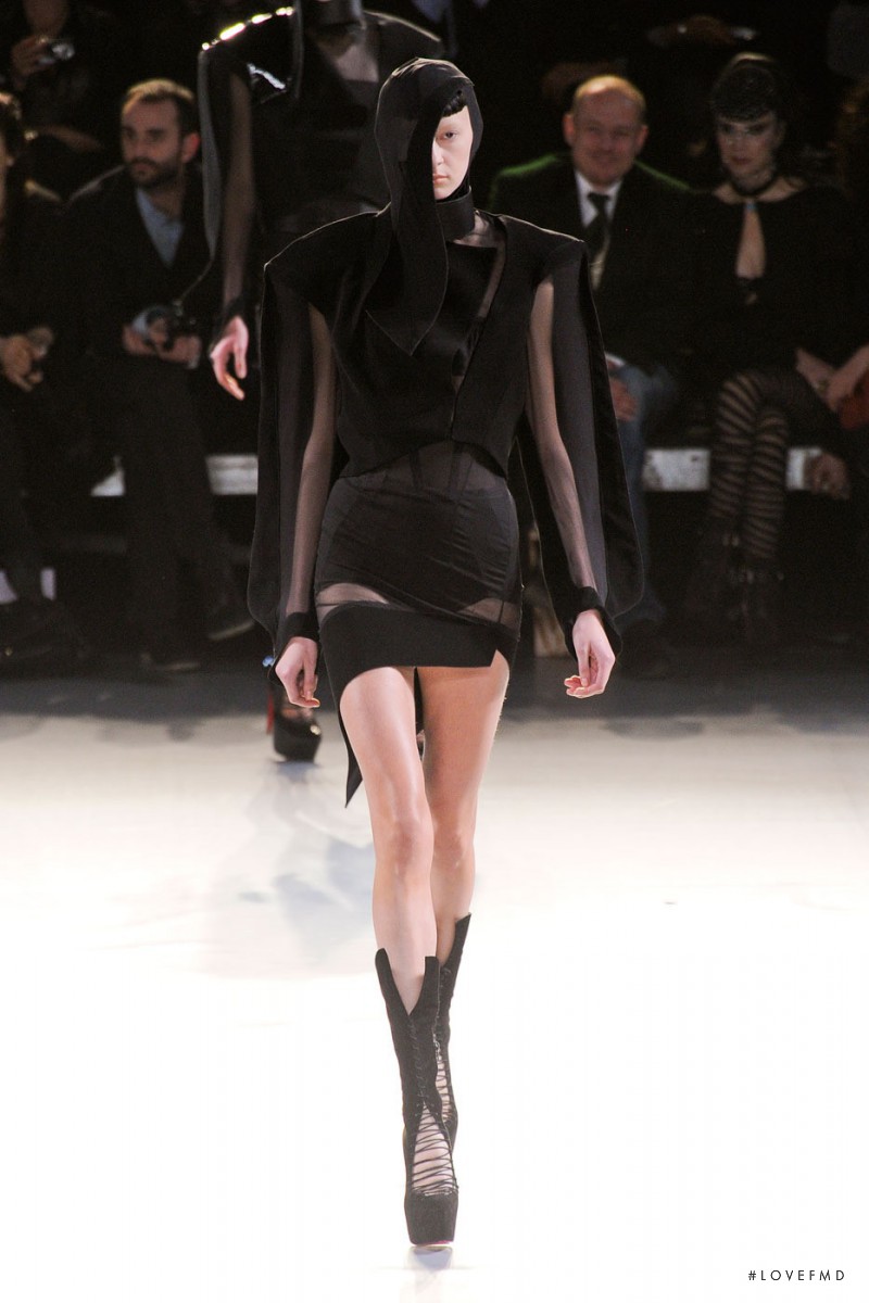 Tatiana Krasikova featured in  the Mugler fashion show for Autumn/Winter 2012