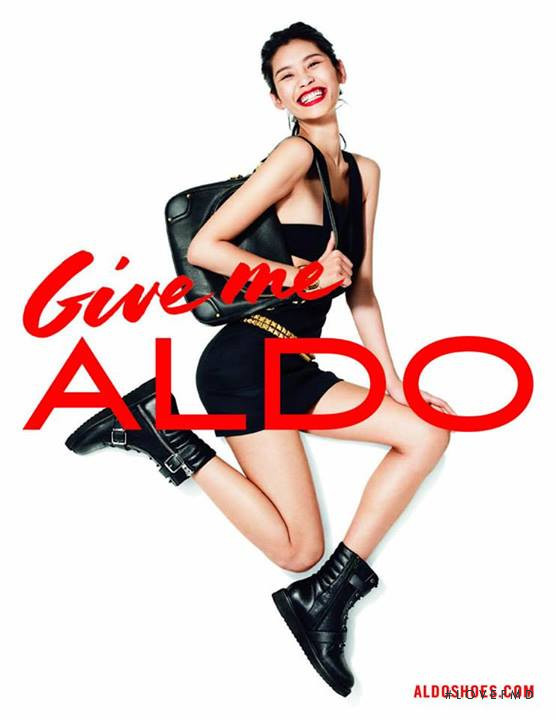 Ming Xi featured in  the Aldo advertisement for Autumn/Winter 2013