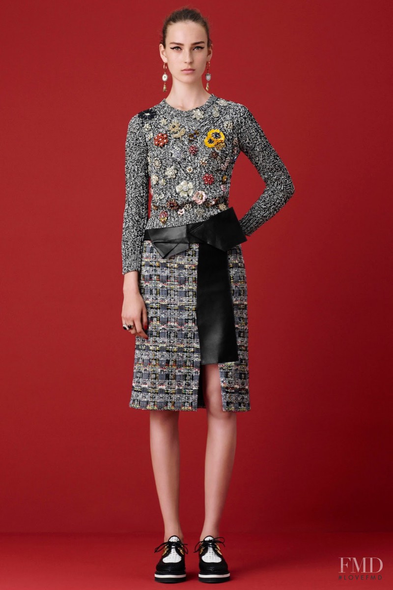 Julia Bergshoeff featured in  the Alexander McQueen lookbook for Resort 2016