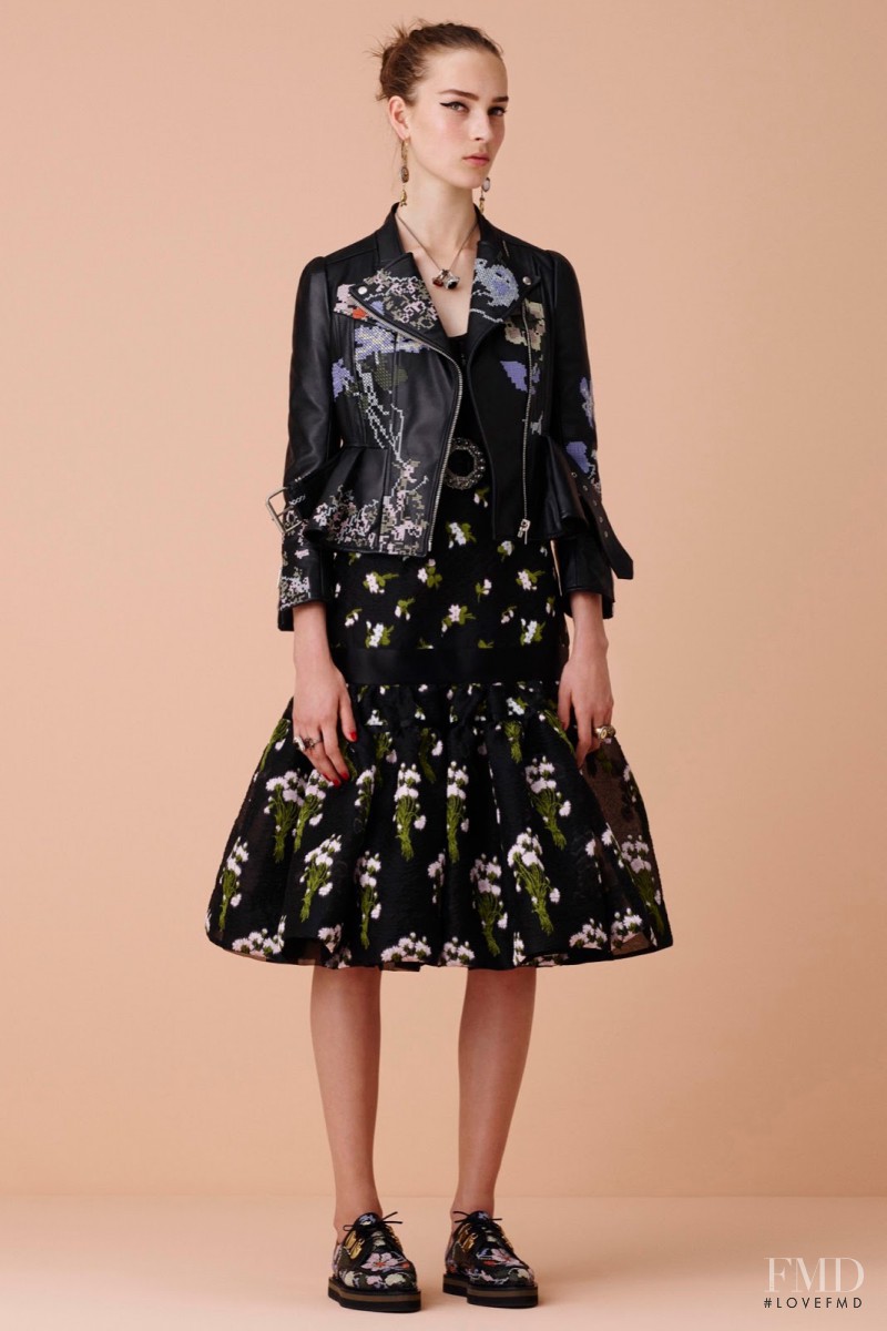Julia Bergshoeff featured in  the Alexander McQueen lookbook for Resort 2016