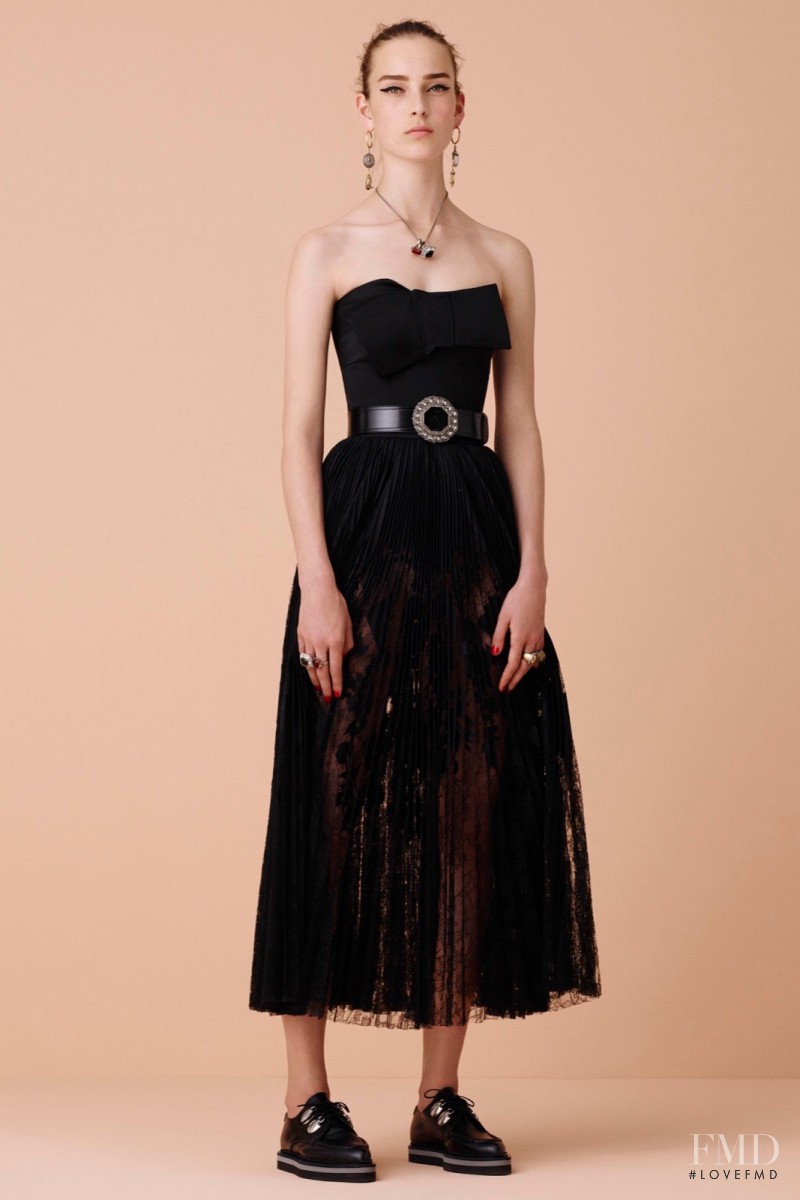 Julia Bergshoeff featured in  the Alexander McQueen lookbook for Resort 2016