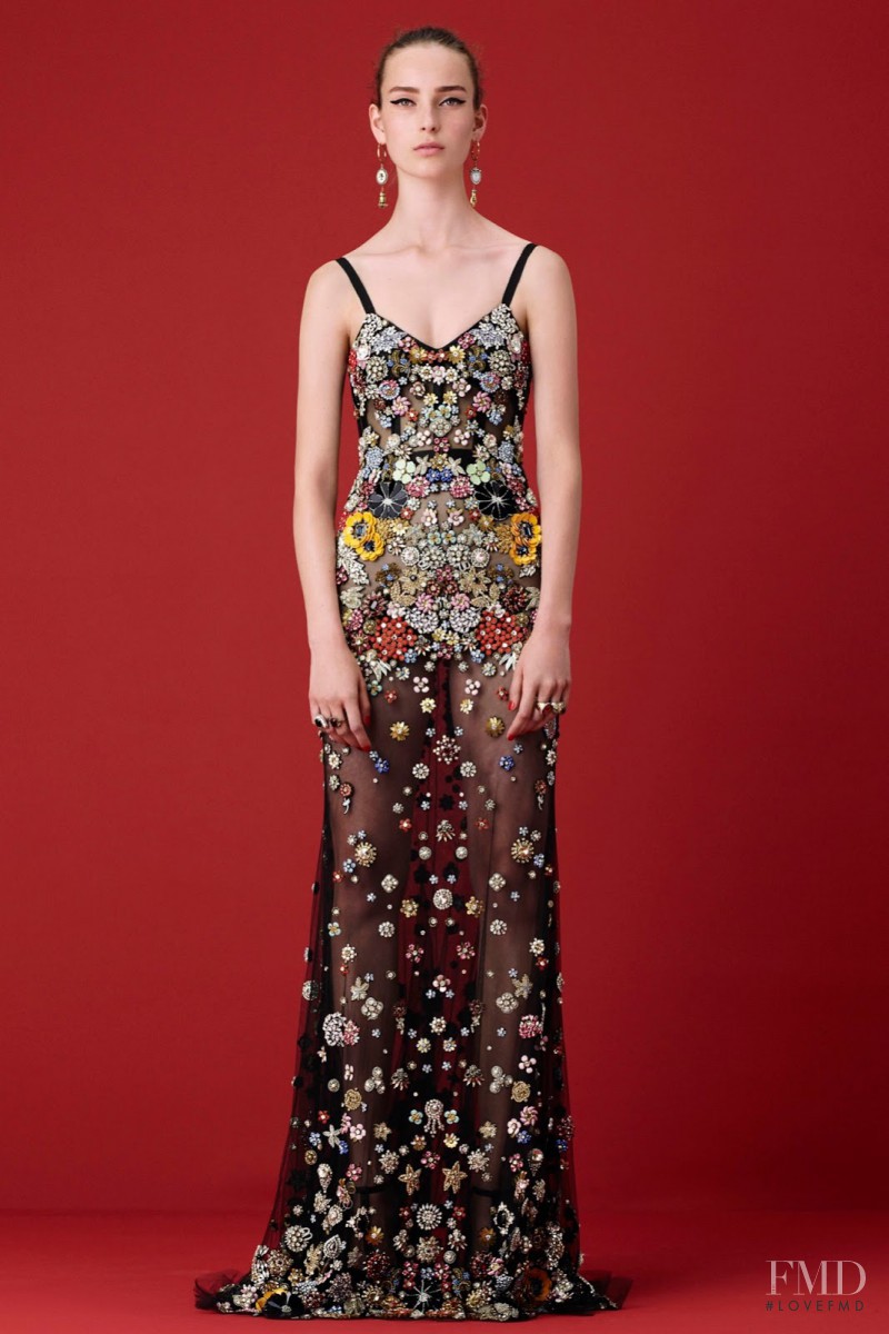 Julia Bergshoeff featured in  the Alexander McQueen lookbook for Resort 2016