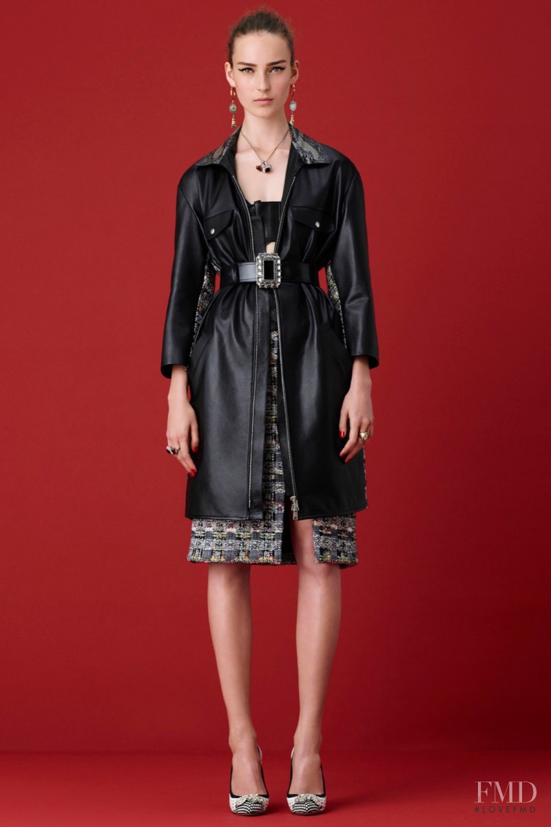 Julia Bergshoeff featured in  the Alexander McQueen lookbook for Resort 2016