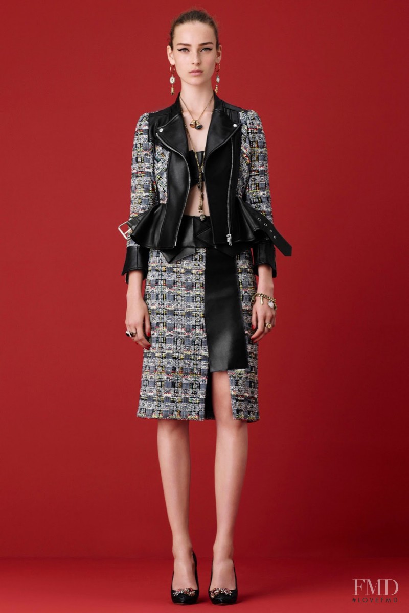 Julia Bergshoeff featured in  the Alexander McQueen lookbook for Resort 2016