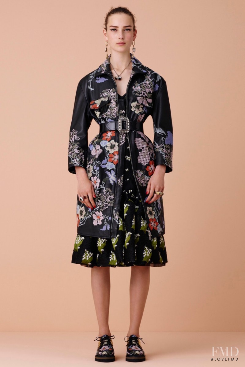 Julia Bergshoeff featured in  the Alexander McQueen lookbook for Resort 2016