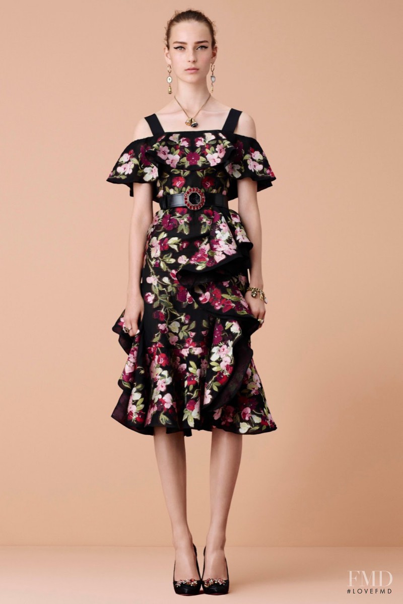 Julia Bergshoeff featured in  the Alexander McQueen lookbook for Resort 2016