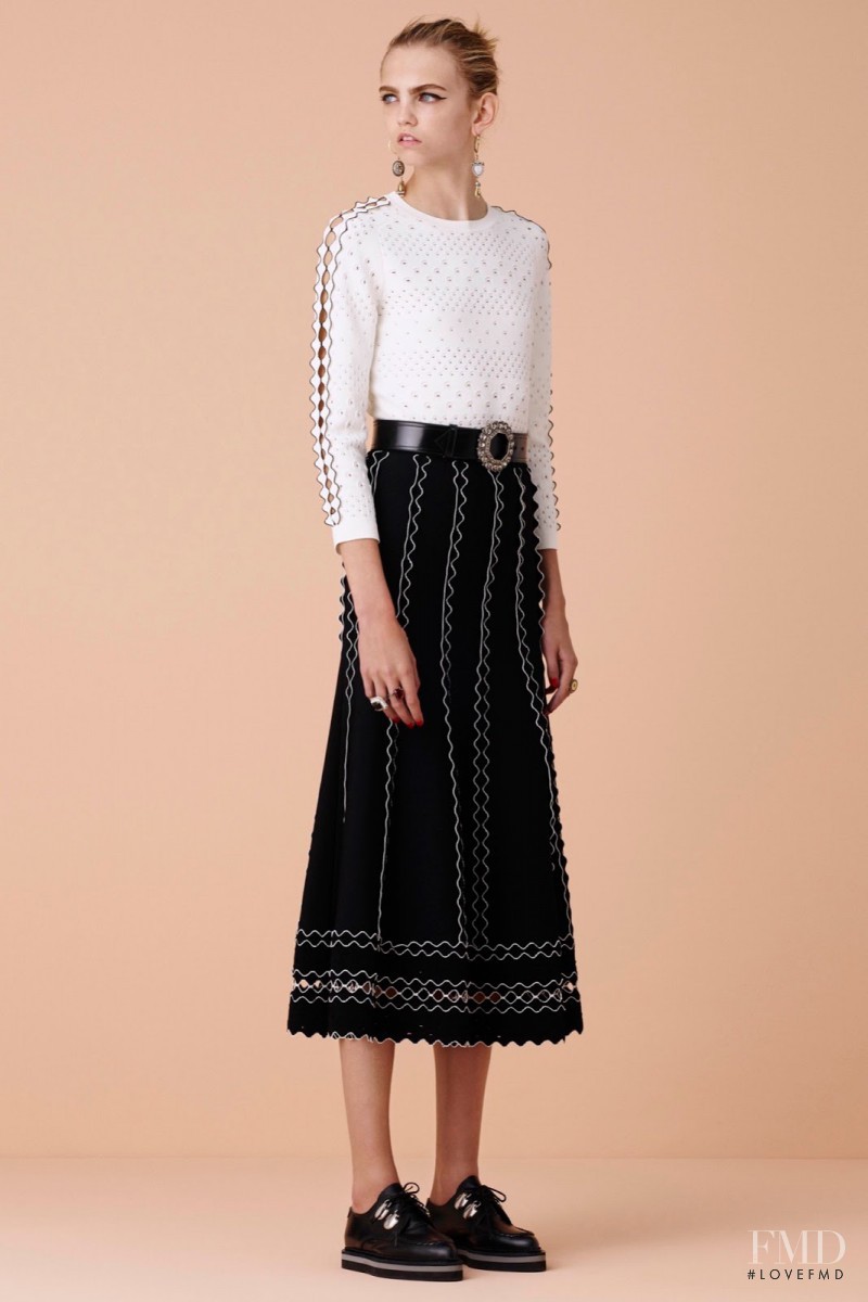Molly Bair featured in  the Alexander McQueen lookbook for Resort 2016